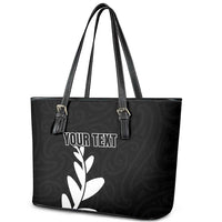 Personalised New Zealand Canoeing Special Jersey Leather Tote Bag