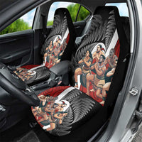 New Zealand Te Matatini Car Seat Cover Kapa Haka and Silver Fern - Maori Art Pattern