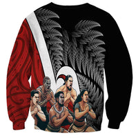 New Zealand Te Matatini Sweatshirt Kapa Haka and Silver Fern - Maori Art Pattern