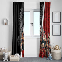 New Zealand Te Matatini Window Curtain Kapa Haka and Silver Fern - Maori Art Pattern
