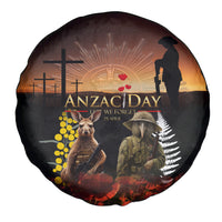 New Zealand and Australia ANZAC Day Spare Tire Cover Kiwi Bird and Kangaroo Soldier LT03 - Polynesian Pride
