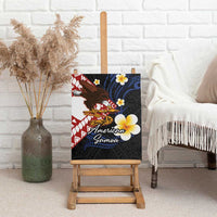 American Samoa Flag Day Canvas Wall Art Polynesian Tatau Art and Plumeria