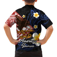 American Samoa Flag Day Family Matching Summer Maxi Dress and Hawaiian Shirt Polynesian Tatau Art and Plumeria