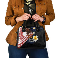 American Samoa Flag Day Shoulder Handbag Polynesian Tatau Art and Plumeria