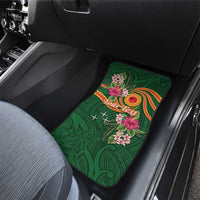 Manuʻa Islands Car Mats Polynesian Art Tattoo Style and Tropical Plants