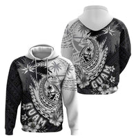 Hafa Adai Guam Zip Hoodie Polynesian Palm Tree Tattoo Hibiscus and Plumeria Art LT03 - Polynesian Pride
