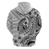 Guam-Land of the Chamorro Hoodie Polynesian Tattoo Style Hibiscus and Plumeria Art