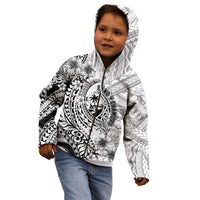 Guam-Land of the Chamorro Kid Hoodie Polynesian Tattoo Style Hibiscus and Plumeria Art