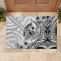 Guam-Land of the Chamorro Rubber Doormat Polynesian Tattoo Style Hibiscus and Plumeria Art