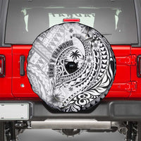 Guam-Land of the Chamorro Spare Tire Cover Polynesian Tattoo Style Hibiscus and Plumeria Art