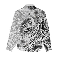 Guam-Land of the Chamorro Women Casual Shirt Polynesian Tattoo Style Hibiscus and Plumeria Art LT03 - Polynesian Pride