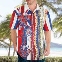 Hawaiian Sea Animals Hawaiian Shirt with Lei and Flag Style
