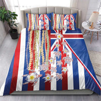 Hawaiian Polynesian Tribal Turtles Bedding Set with Lei and Flag Style