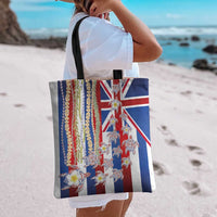 Hawaiian Polynesian Tribal Turtles Tote Bag with Lei and Flag Style