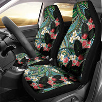Hawaiian Taro Leaves and Ohia Lehua Car Seat Cover Polynesian Tribal Art Tropical Plants Motifs Colorful LT03 - Polynesian Pride