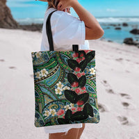 Hawaiian Taro Leaves and Ohia Lehua Tote Bag Polynesian Tribal Art Tropical Plants Motifs Colorful LT03 - Polynesian Pride