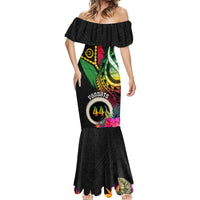 Personalised Vanuatu 44th Anniversary Mermaid Dress Boars Tusk Tugeta Yumi Selebretem Indipendens Dei LT03 - Polynesian Pride