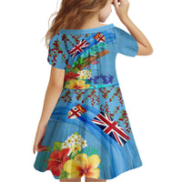 Fiji Day Family Matching Off Shoulder Short Dress and Hawaiian Shirt Tagimoucia Flower and Melanesia Pattern LT03 - Polynesian Pride