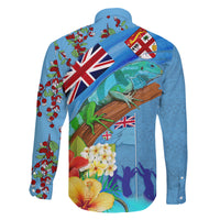 Fiji Day Family Matching Off Shoulder Short Dress and Hawaiian Shirt Tagimoucia Flower and Melanesia Pattern LT03 - Polynesian Pride