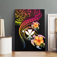 Polynesia Hawaii Turtle Day Canvas Wall Art Hibiscus and Kanaka Maoli