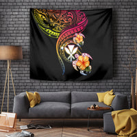 Polynesia Hawaii Turtle Day Tapestry Hibiscus and Kanaka Maoli