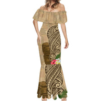 Hawaii Kanaloa Tiki Mermaid Dress Polynesian Tattoo and Tapa Pattern LT03 - Polynesian Pride