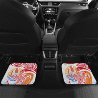 Hawaiki Nui Va'a Solo French Polynesia Car Mats Red Color