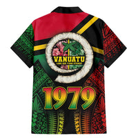 Vanuatu Constitution Day Family Matching Mermaid Dress and Hawaiian Shirt Polynesian Tattoo and Pig Tusk Since 1979 LT03 - Polynesian Pride