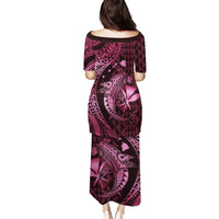 Aloha Hawaii Hammerhead Shark Family Matching Puletasi and Hawaiian Shirt Pink Kakau and Polynesian Tattoo LT03 - Polynesian Pride