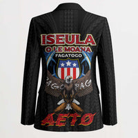 American Samoa Fautasi Blazer Pago Pago Aeto and Iseula o le Moana of Fagatogo Black Color - Polynesian Pride