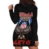 American Samoa Fautasi Hoodie Dress Pago Pago Aeto and Iseula o le Moana of Fagatogo Black Color - Polynesian Pride
