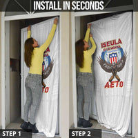 American Samoa Fautasi Door Cover Pago Pago Aeto and Iseula o le Moana of Fagatogo White Color - Polynesian Pride