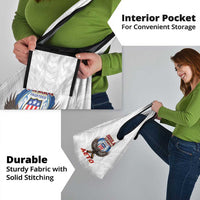 American Samoa Fautasi Grocery Bag Pago Pago Aeto and Iseula o le Moana of Fagatogo White Color - Polynesian Pride