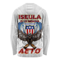 American Samoa Fautasi Long Sleeve Shirt Pago Pago Aeto and Iseula o le Moana of Fagatogo White Color - Polynesian Pride