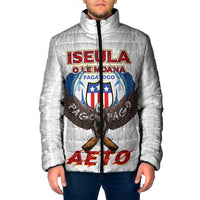 American Samoa Fautasi Padded Jacket Pago Pago Aeto and Iseula o le Moana of Fagatogo White Color - Polynesian Pride