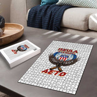 American Samoa Fautasi Puzzle Pago Pago Aeto and Iseula o le Moana of Fagatogo White Color - Polynesian Pride