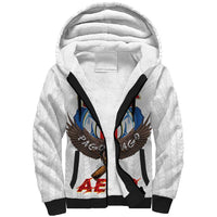 American Samoa Fautasi Sherpa Hoodie Pago Pago Aeto and Iseula o le Moana of Fagatogo White Color - Polynesian Pride