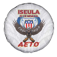 American Samoa Fautasi Spare Tire Cover Pago Pago Aeto and Iseula o le Moana of Fagatogo White Color - Polynesian Pride