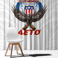 American Samoa Fautasi Window Curtain Pago Pago Aeto and Iseula o le Moana of Fagatogo White Color - Polynesian Pride
