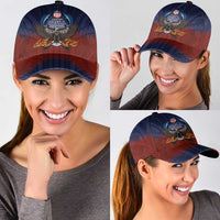 American Samoa Fautasi Classic Cap Pago Pago Aeto and Iseula o le Moana of Fagatogo Red-Blue LT03 - Polynesian Pride