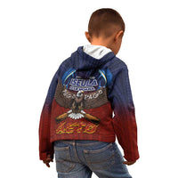 American Samoa Fautasi Kid Hoodie Pago Pago Aeto and Iseula o le Moana of Fagatogo Red-Blue - Polynesian Pride