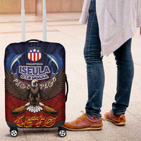 American Samoa Fautasi Luggage Cover Pago Pago Aeto and Iseula o le Moana of Fagatogo Red-Blue - Polynesian Pride