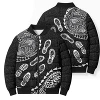 Hawaii Running Bomber Puffer Jacket Polynesian Tribal Tattoo