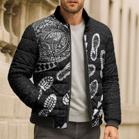 Hawaii Running Bomber Puffer Jacket Polynesian Tribal Tattoo