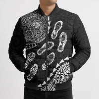 Hawaii Running Bomber Puffer Jacket Polynesian Tribal Tattoo