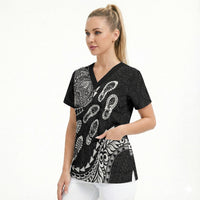 Hawaii Running Scrub Top Polynesian Tribal Tattoo