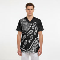 Hawaii Running Scrub Top Polynesian Tribal Tattoo