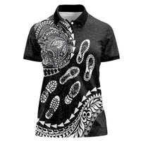 Hawaii Running Women Polo Shirt Polynesian Tribal Tattoo