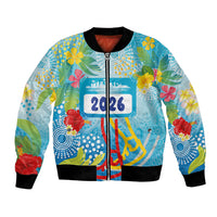 Personalized Hawaii Marathon Bomber Jacket Polynesian Motif Tropical Style
