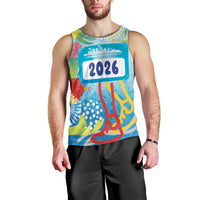 Personalized Hawaii Marathon Men Tank Top Polynesian Motif Tropical Style